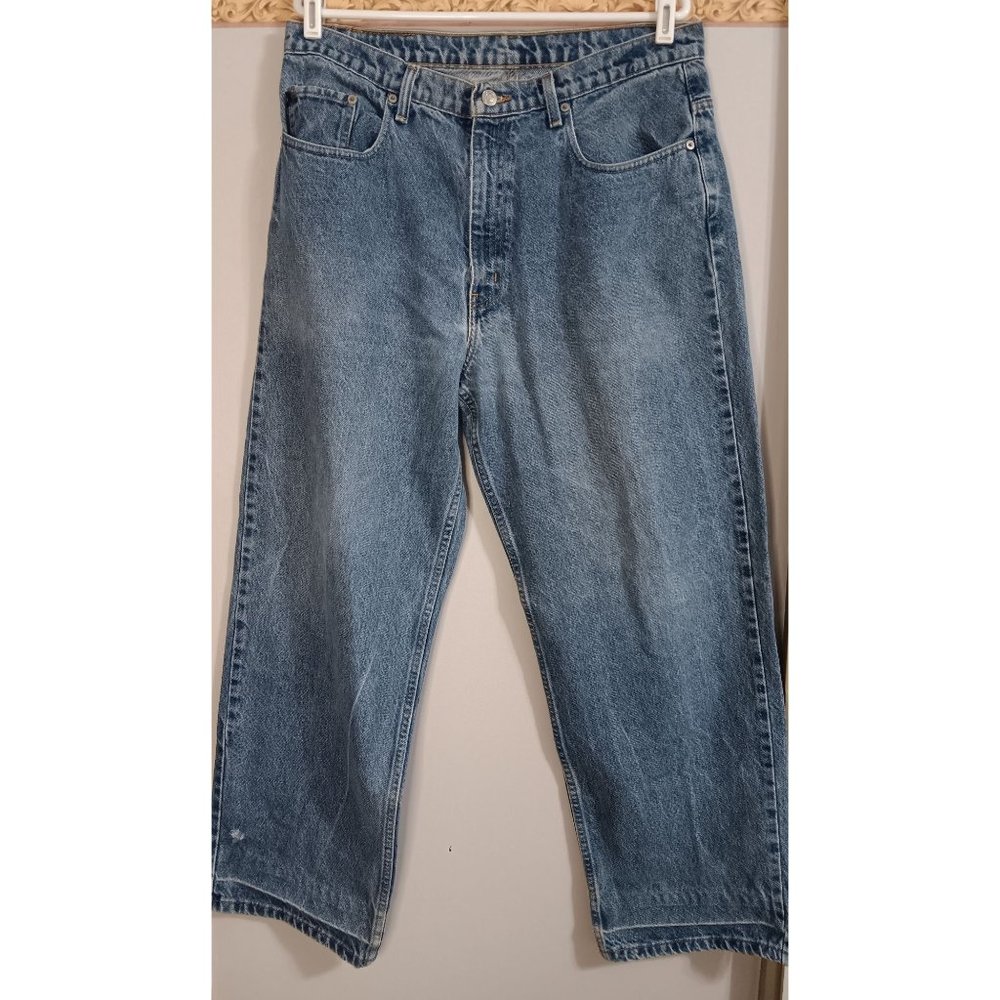 Polo Ralph Lauren 34x30 Designer Denim Banner Baggy Outdoor Y2K Retro Jeans